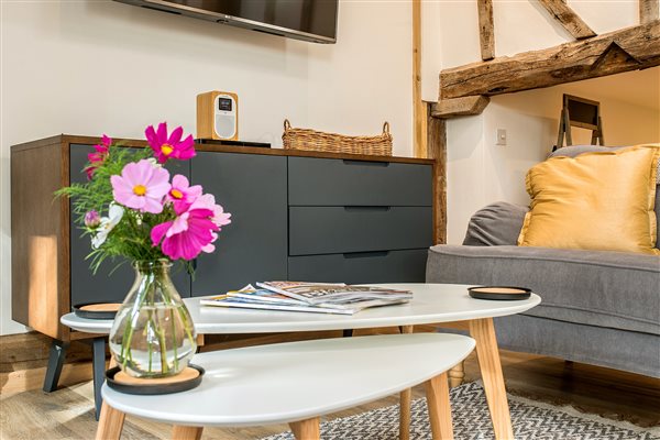 HAYLOFT LIVING SPACE WITH FLOWERS